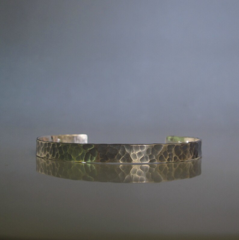 Sterling Silver Mens Cuff Bracelet Oxidized Silver Bracelet Etsy