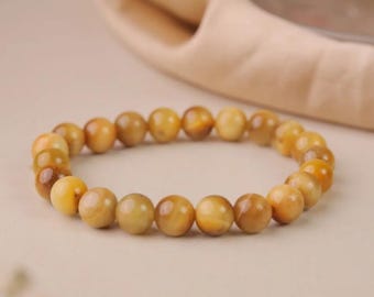 Handgemaakte armband met kattenoogsteen, unisex helende sieraden