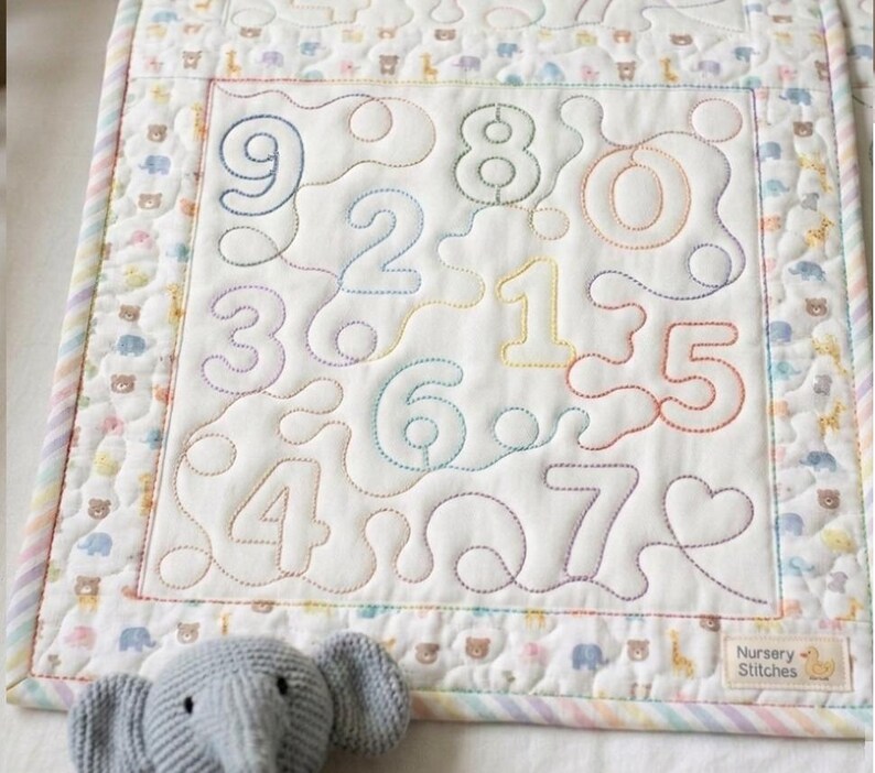 Numbers Quilt Embroidery Design, Block Quilt Machine Embroidery Design ...