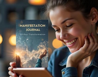 30-Day Manifestation Journal | Printable PDF with Guided Exercises, Daily Affirmations & Self-Discovery Prompts