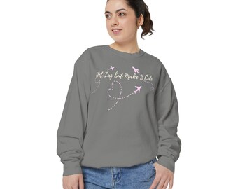 Sudadera de viaje: color Comfort Colors, cuello redondo de mezcla de algodón.