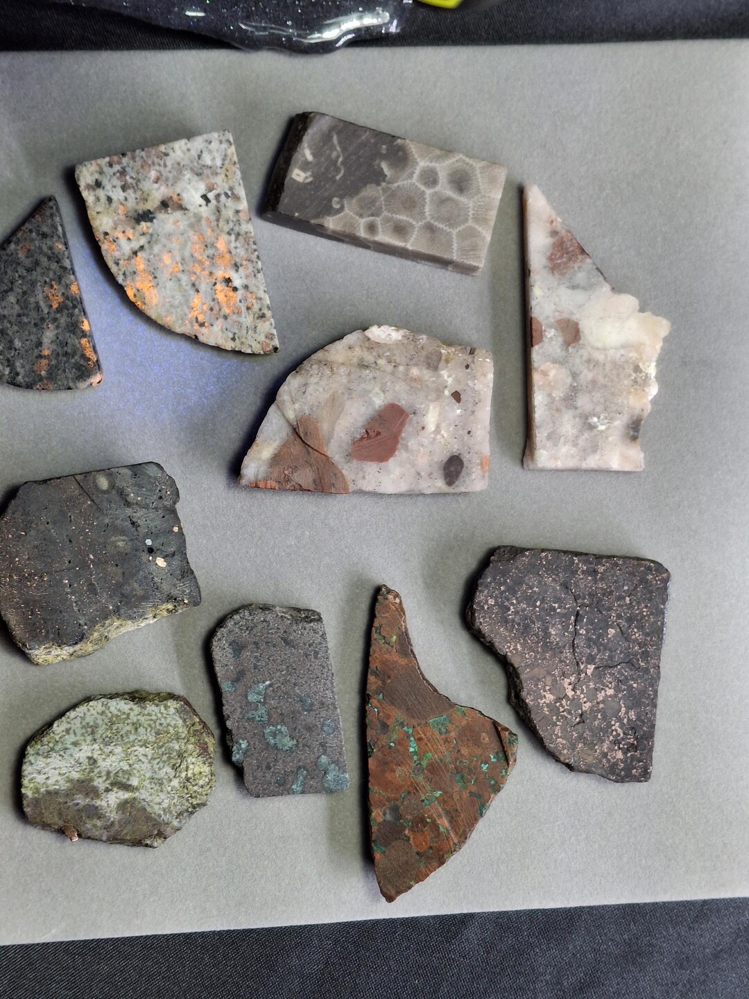 Random Slabs Top Grade Random Slabs by Michigan Gems Petoskey Pudding Stone of UV ...