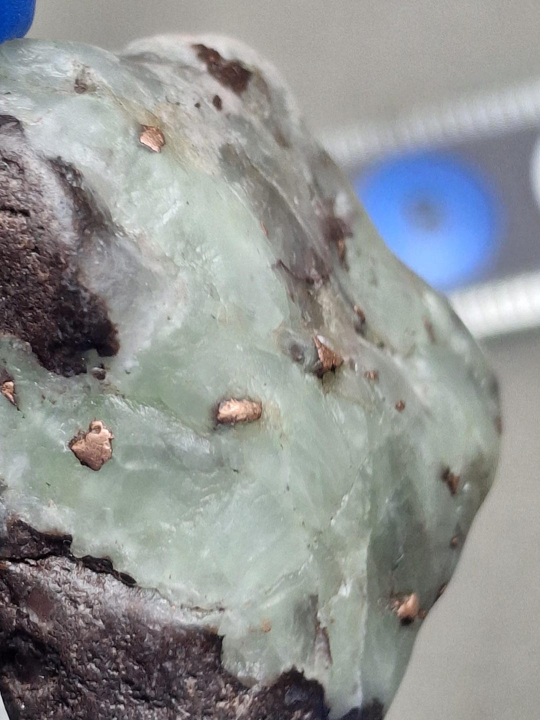 Translucent Copper Prehnite With Copper Crystals Translucent Gem Mineral Rarities by ...