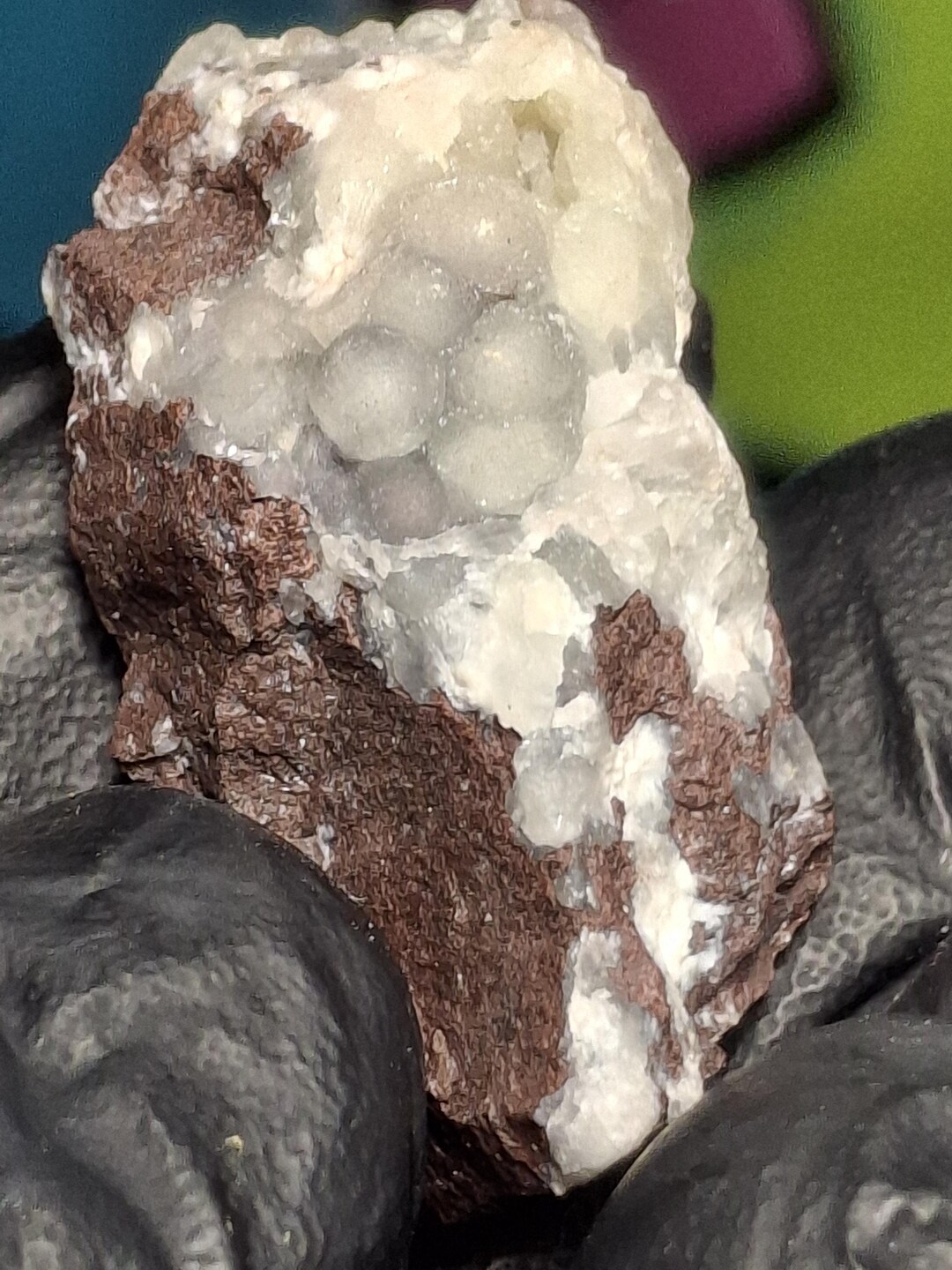 Botryoidal Green Prehnite on Host Rock Michigan Gems Co. Mineral ...