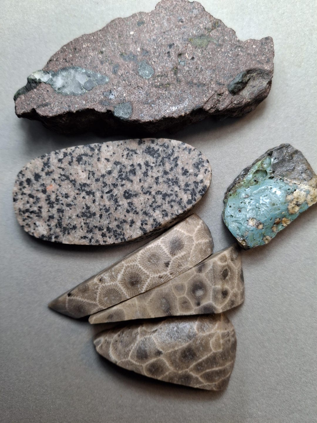 Yooperlite Rocks Pattern Big 5.4 Oz Lot of Slab Rock- Yooperlite Pudding Stone Petoskey Copper ...