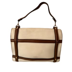 Valentino Garavani White and Brown Satchel Bag bild 2