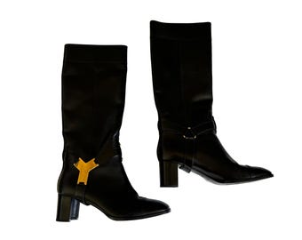 Botas hasta la rodilla Thelma 55 de Yves Saint Laurent en color negro