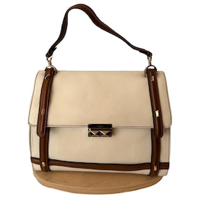 Valentino Garavani White and Brown Satchel Bag bild 1