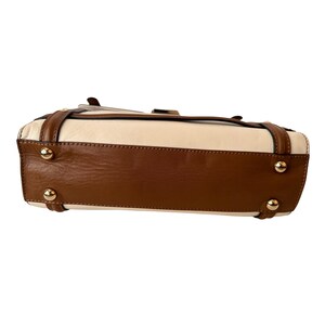 Valentino Garavani White and Brown Satchel Bag bild 5