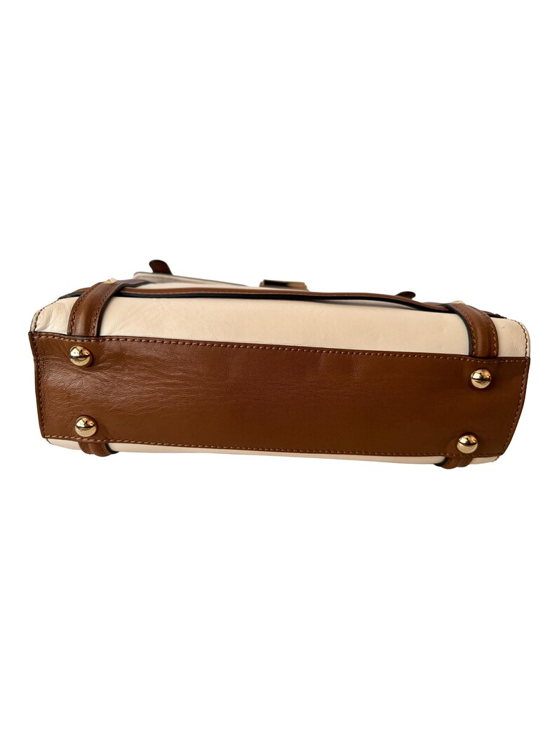 Valentino Garavani White and Brown Satchel Bag bild 5