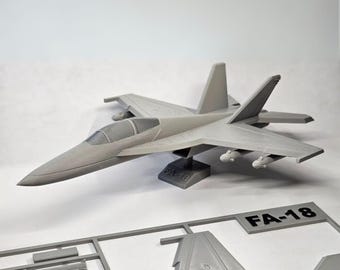 Tarjeta de kit de avión de combate F/A-18 Hornet: construye tu propio modelo 3D de avión de combate / Regalo de avión militar DIY, coleccionable de aviación y regalo para pilotos