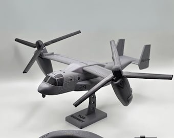 Tarjeta de kit de avión V-22 Osprey: construye tu propio modelo 3D de rotor basculante. Regalo de avión militar DIY, coleccionable de aviación y regalo para pilotos.
