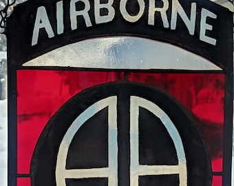 82nd Airborne in stainedglass