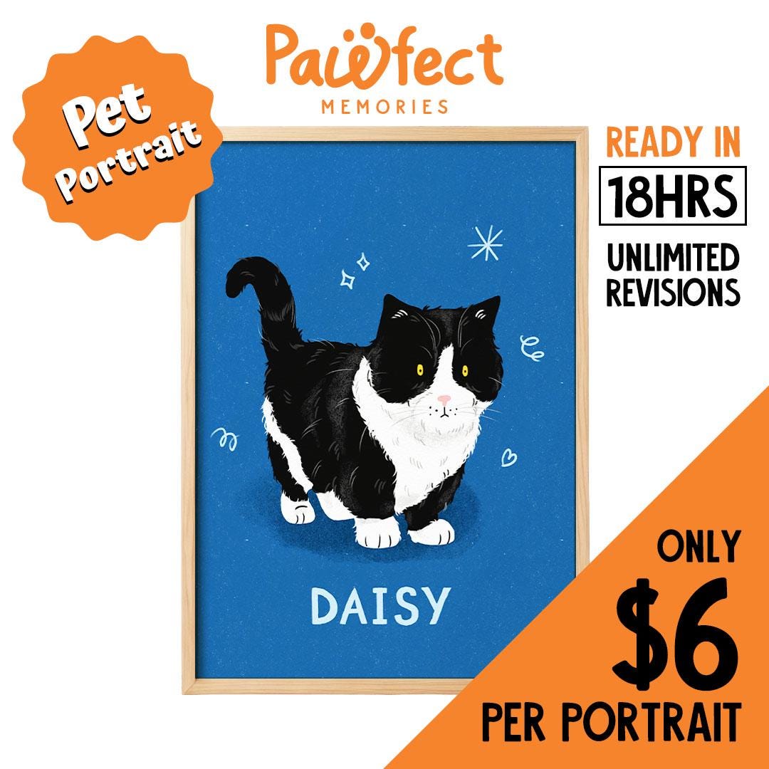 Custom Pet Portrait Using Pet Photo Personalized Digital Dog Portraits ...