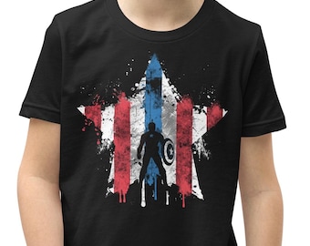 Captain America, jeugd-T-shirt met korte mouwen