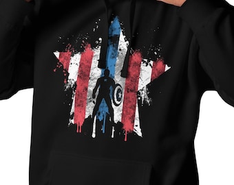 Captain America, komisch, uniseks hoodie