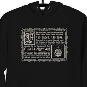Holy hand grenade script, humor, Unisex Hoodie