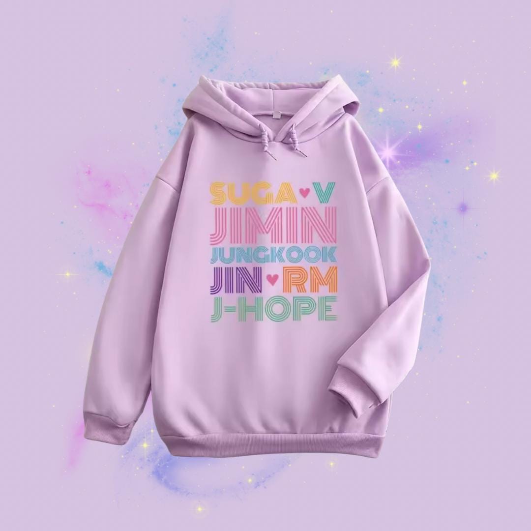 BTS Kpop Group OT7 Hooded Slogan Jumper ARMY Fan Kpop Clothing - Etsy ...