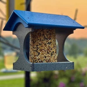 Suet Log or Seed Cylinder Feeder | Handcrafted in USA | Durable Outdoor Bird Feeder