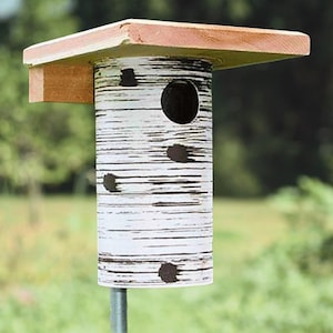Gilbertson Bluebird Nest Box – NABS Approved; Pole Mount, Amish Handmade in USA