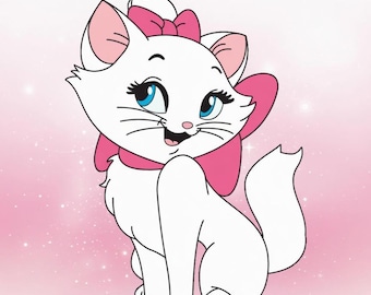 白猫のSVGファイル｜かわいい子猫のCricutカットファイル（デジタルダウンロード）