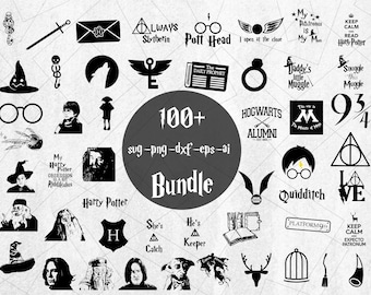 ウィザードスクール SVG バンドル | 魔法のクリップアート、ファンタジーカットファイル（デジタルダウンロード）