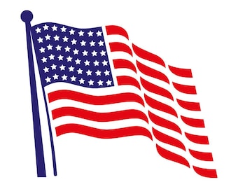 アメリカ国旗SVGバンドル、愛国的なUSAカットファイル（デジタルダウンロード）