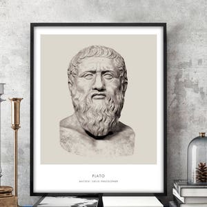 Portrait of Plato - Philosophy Wall Art - Plato Bust Photo - Plato Art Print - Modern Home Decor - X-Large Sizes Available!