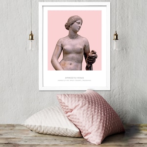 Portrait of Aphrodite - Greek Mythology Art Print - Aphrodite Statue Photo - Aphrodite Bust - Contemporary Home Decor - Custom Color Option!