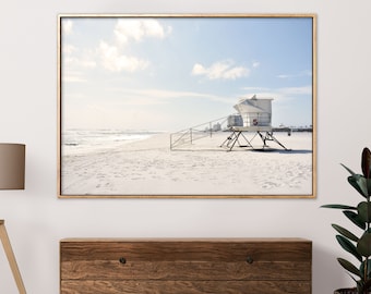 Lifeguard Station Art Print - Lifeguarding Poster - Beach Home Decor - Coastal Wall Art - Summer Prints - Giclee or Canvas!