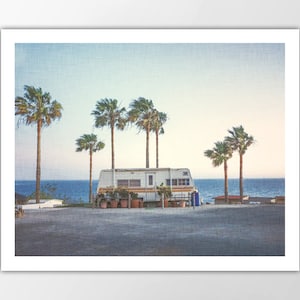 Beach Art Print - Ocean and Coastal Decor - Beach House Aesthetic - Beach Camper Photo - Palm Trees Poster - Summer Style