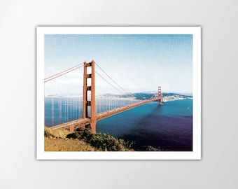 Golden Gate Bridge Art Print - San Francisco Poster - Travel Decor - California Wall Art - CANVAS OPTIONS AVAILABLE!