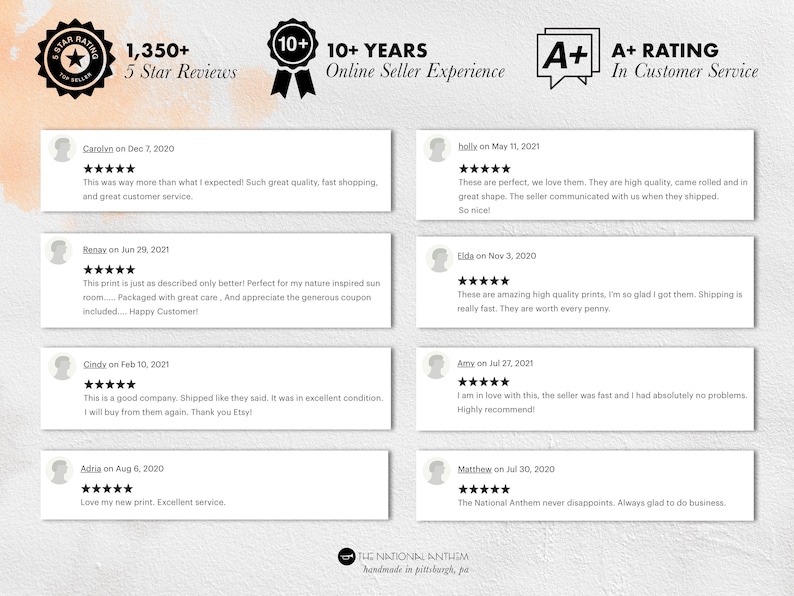 Pu&ograve; includere: Uno screenshot di un sito web che mostra le recensioni dei clienti per un'azienda con oltre 1.350 recensioni a cinque stelle. Le recensioni evidenziano l'alta qualit&agrave; dei prodotti, la spedizione rapida e l'eccellente servizio clienti.