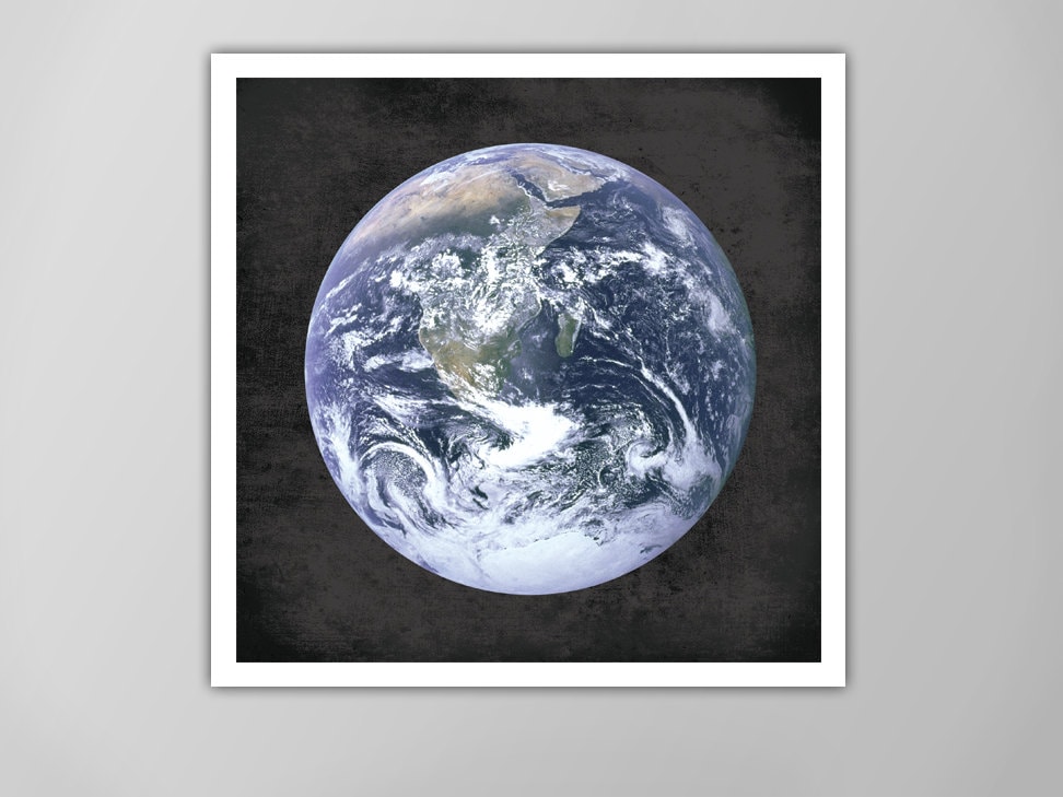 Giant Earth Poster Planet Earth Art Print Square Print - Etsy