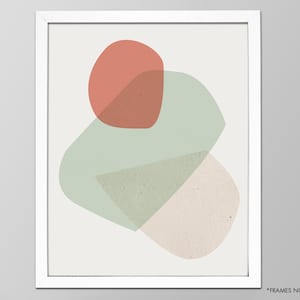 Minimalist Abstract Art Print Modern Art Muted Colors Abstract Shapes Wall Art Large Living Room Print Giclee Poster or Canvas image 3