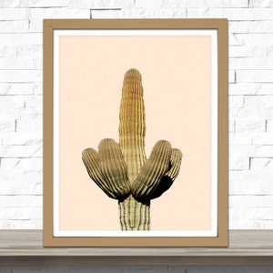 Cactus Art Print - Saguaro Cactus Poster - Desert Wall Art - South West Decor - Arizona Style - Customizable Colors!