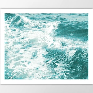 Beach Art Print - Ocean Waves Print - Coastal Wall Art - Beach House Style - Aquatic Decor - Giclee or Canvas!