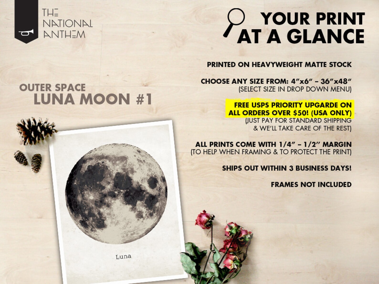 Giant Moon Poster Luna Moon Art Print Galaxy Nebula Star | Etsy