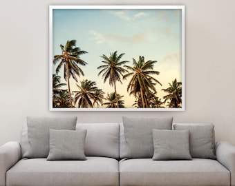 Palm Trees Art Print - Coastal Decor - Beach House Style - Tropical Wall Art - Summer Poster
