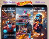 Monster Truck Birthday Invitation Template | Editable Canva Video Invite | Invitation For a Boy Digital Download