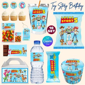 Toy Story Birthday Party Favor, Toy Story Birthday Bundle, Toy Story Birthday, Toy Story Party Labels, Chips Bag, Capri Sun, Party Supplies