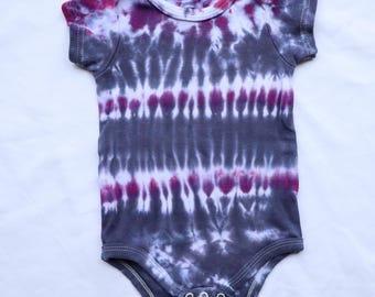 Body de manga corta teñido a mano, 100 % algodón, para bebé