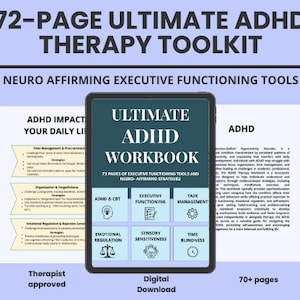 Kit definitivo para el TDAH: Cuaderno de trabajo neuroestimulante de 72 páginas / Descarga digital