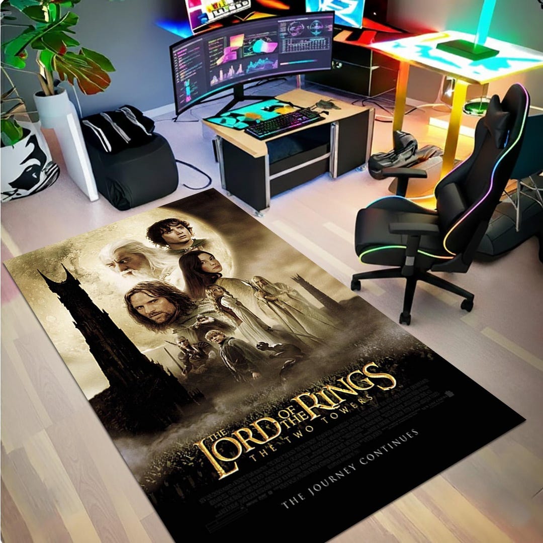 Epic Handmade Rug Fantasy Movie Themed Area Rug, Epic Adventure Floor Mat, Middle Earth ...