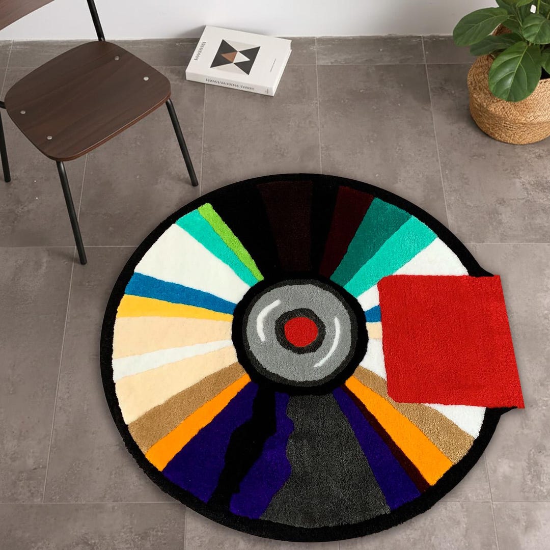 Hip Hop Rug Hip Hop Album Cover Round Rug, Colorful Music Room Carpet - Etsy