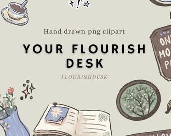 Vintage Desk Digital Sticker Pack: GoodNotes, Journaling, Scrapbooking