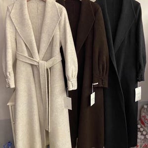 100% Cashmere Coat Handmade Luxury Winter Overcoat Women’s Elegant Long Wool Jacket Sustainable Fashion