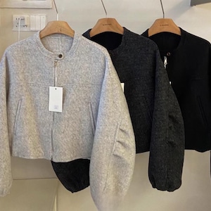 Handmade 100% Cashmere Coat Elegant Women&#39;s Winter Overcoat Bomber