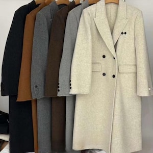 100% Cashmere Coat Handmade Luxury Winter Overcoat Women’s Elegant Long Wool Jacket Sustainable Fashion