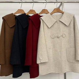 100% Cashmere Coat Handmade Luxury Winter Overcoat Women’s Elegant Long Wool Jacket Sustainable Fashion